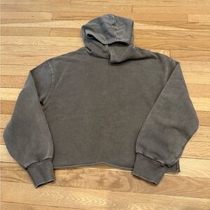 ART CLASS cropped hooded sweatshirt in olive green